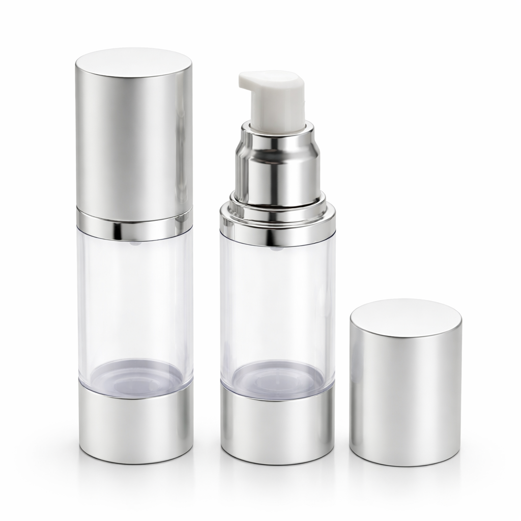 FAIR-30 * 30 ml Mat Gümüş Airless Şişesi