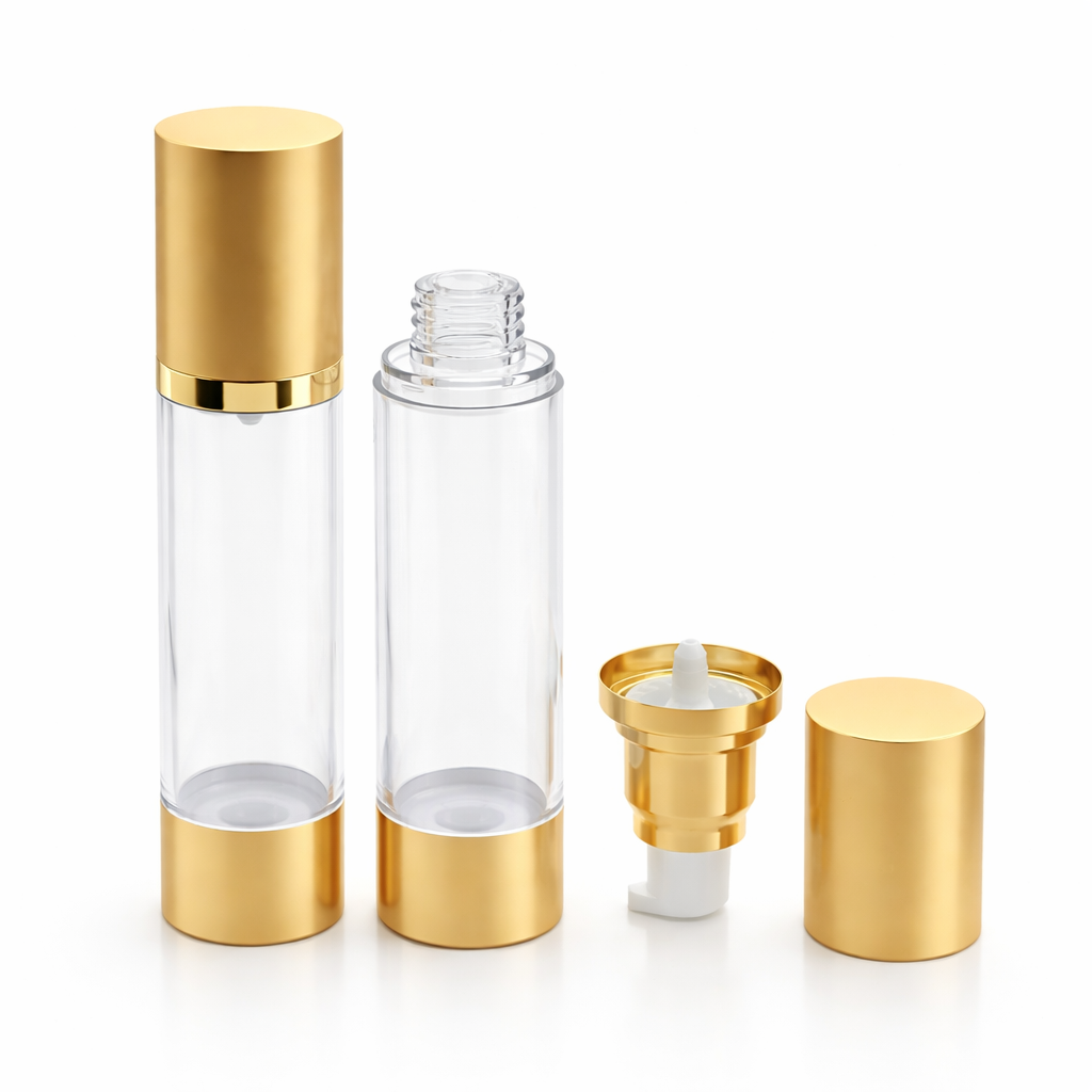 FAIRG-50 * 50 ml Mat Gold Airless Şişesi FAIRG-50 * 50 ml Mat Gold Airless Şişesi