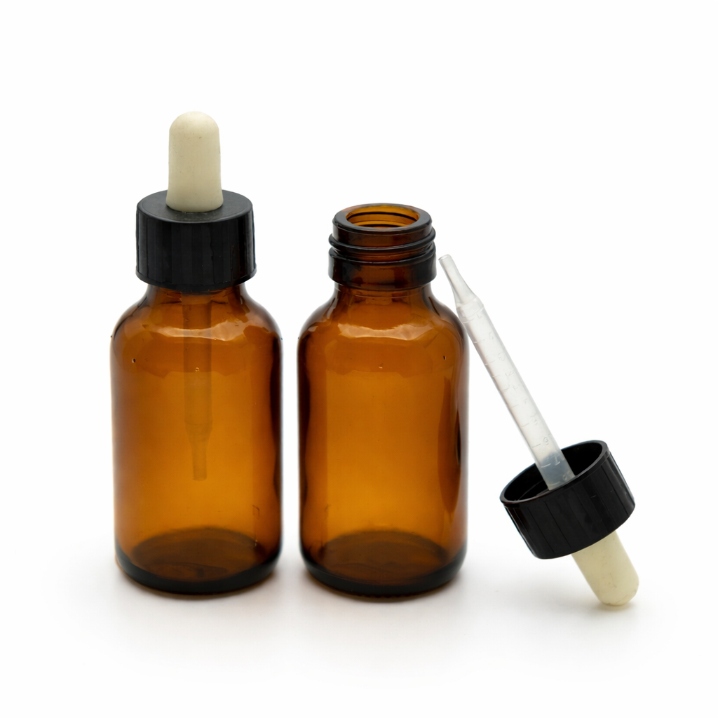 FD-50 * 50 ml Damlalıklı Kahverengi Medikal Şişe 18 MM