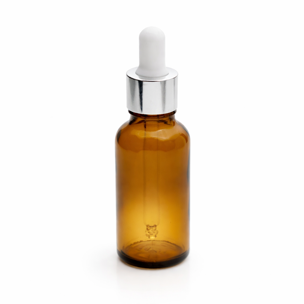 FDK-20 * 20 ml Damlalıklı Kahverengi (Amber) Medikal Şişe