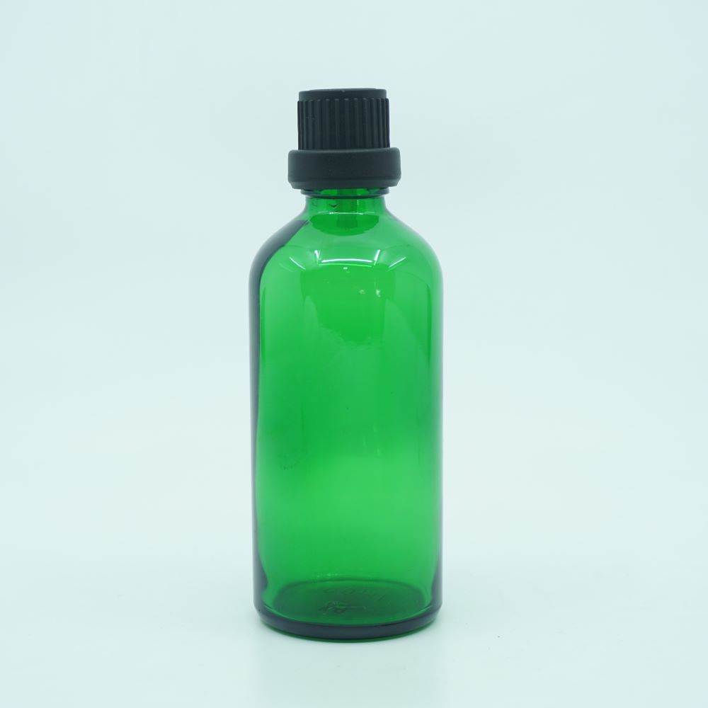 FDKY-101 * 100 ML YEŞİL RENK SİLİNDİR DAMLALIKLI ŞİŞE, 18 AĞIZ