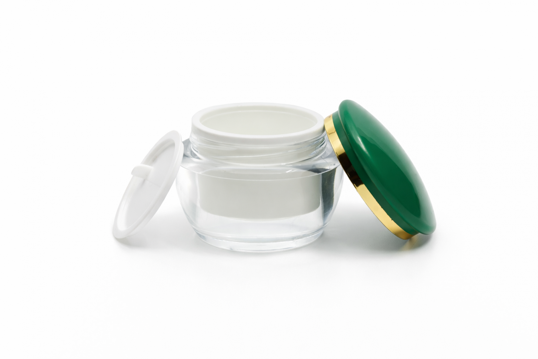 FKAY-50*50 ml Yeşil Kapaklı Akrilik Krem Kavanoz FKAY-50*50 ml Yeşil Kapaklı Akrilik Krem Kavanoz