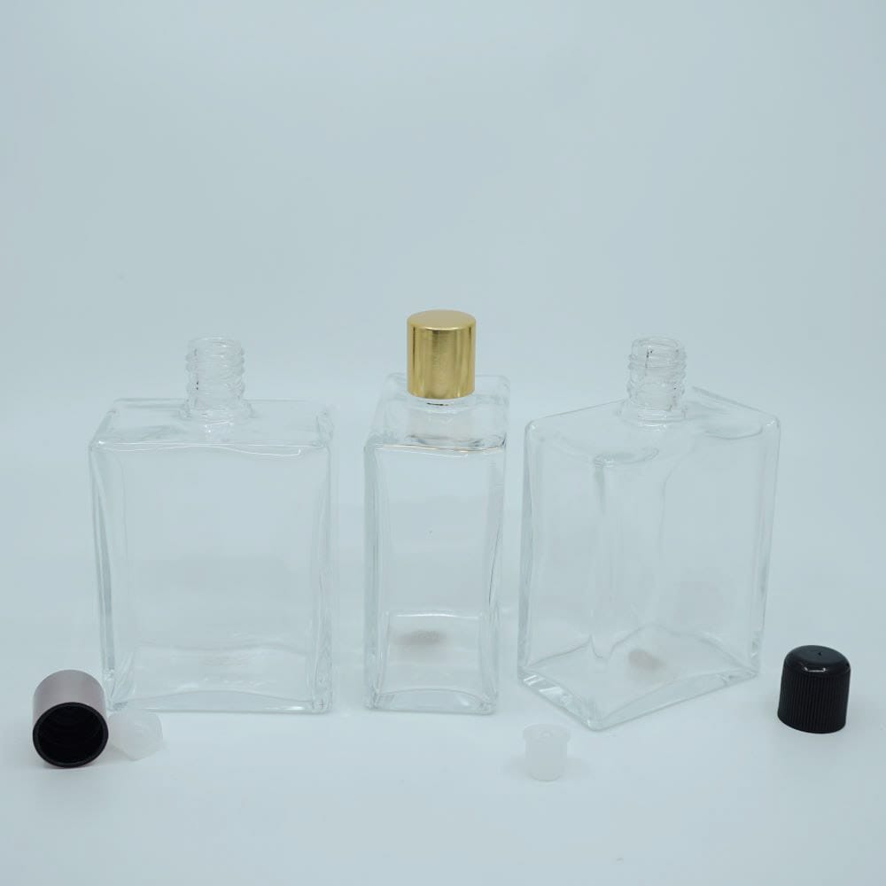 FKK-200 * 200 ml 200 ML. Şeffaf Kare Kolonya Şişesi