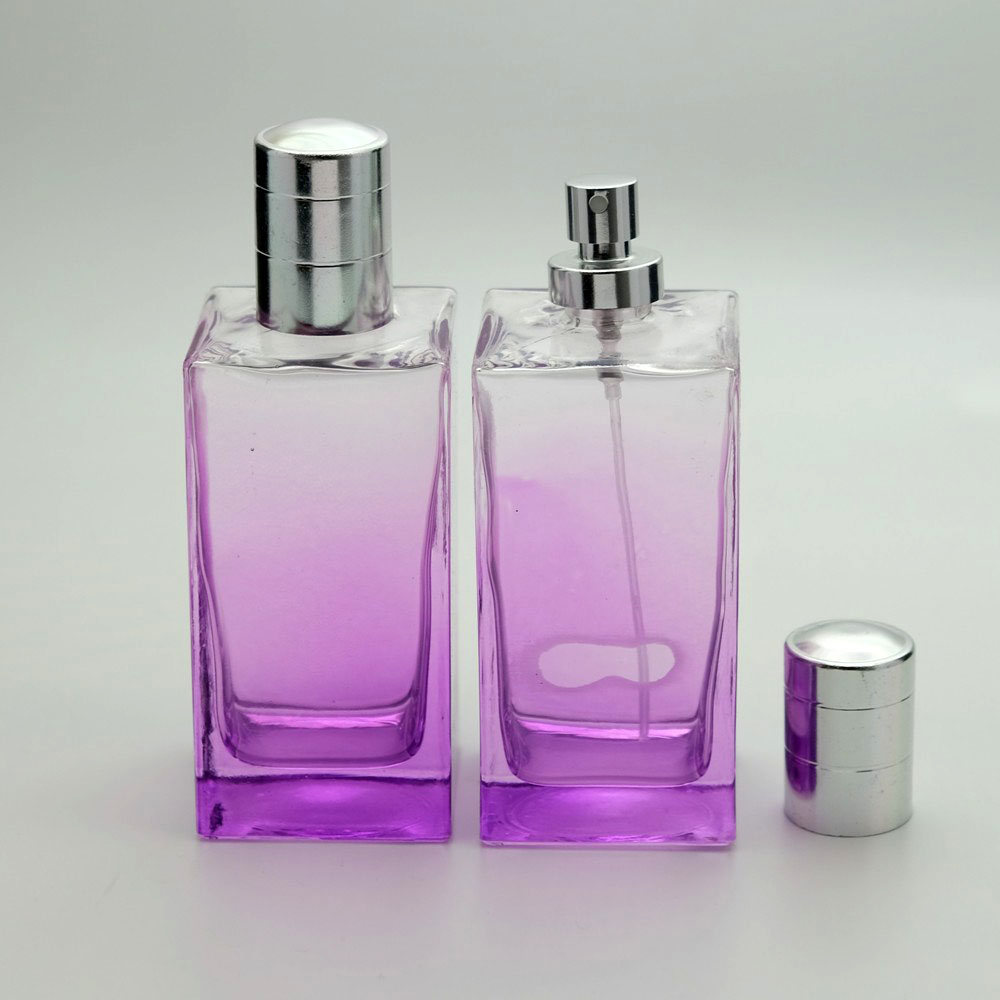 FKMM-100M * 100 ml Kare Mor Parfüm Şişesi FKMM-100M * 100 ml Kare Mor Parfüm Şişesi