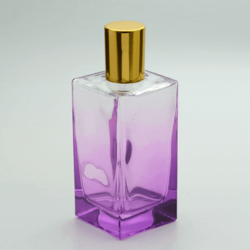 FKMİ-100 * 100 ml Kare Mor Parfüm Şişesi