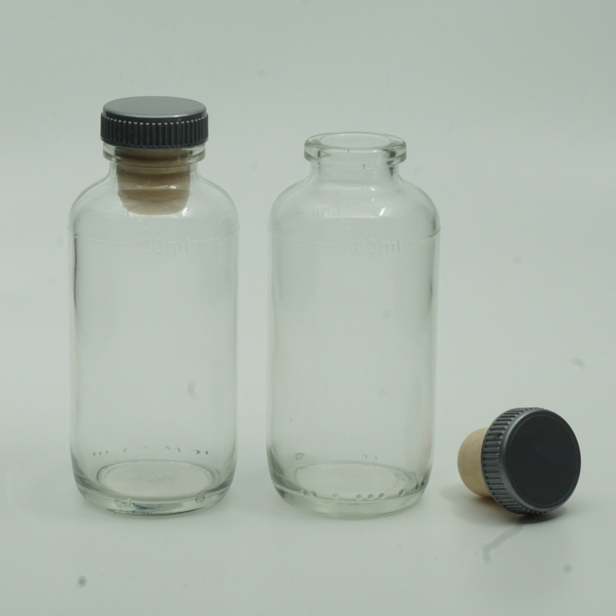 FLST-100 * 100 ml Tıpalı Silindir Medikal Şişesi FLST-100 * 100 ml Tıpalı Silindir Medikal Şişesi