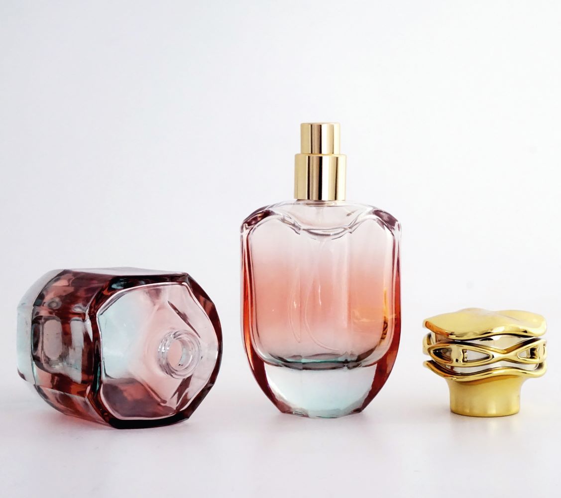 FPC-50 * 50 ML GÜL KAPAKLI ÇİFT RENKLİ ÖZEL PARFÜM ŞİŞESİ