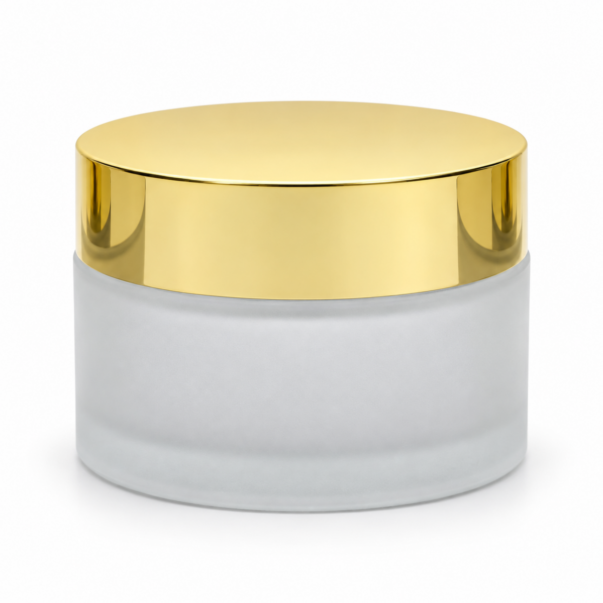 FNG-18/1 * 50 ML. CAM KREM KAVANOZU(GOLD/GÜMÜŞ) KAPAKLI BUZLAMALI