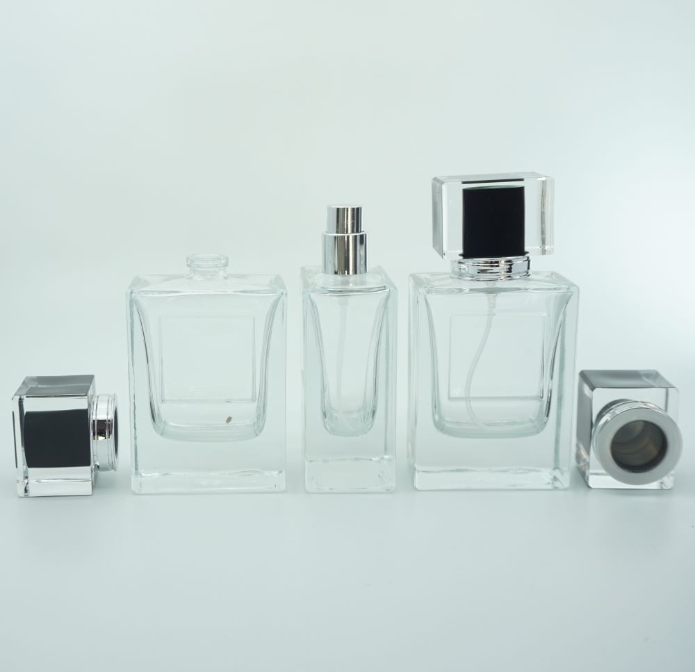 FPD-50 * 50 ml Damla Etiketli Kare Parfüm Şişesi