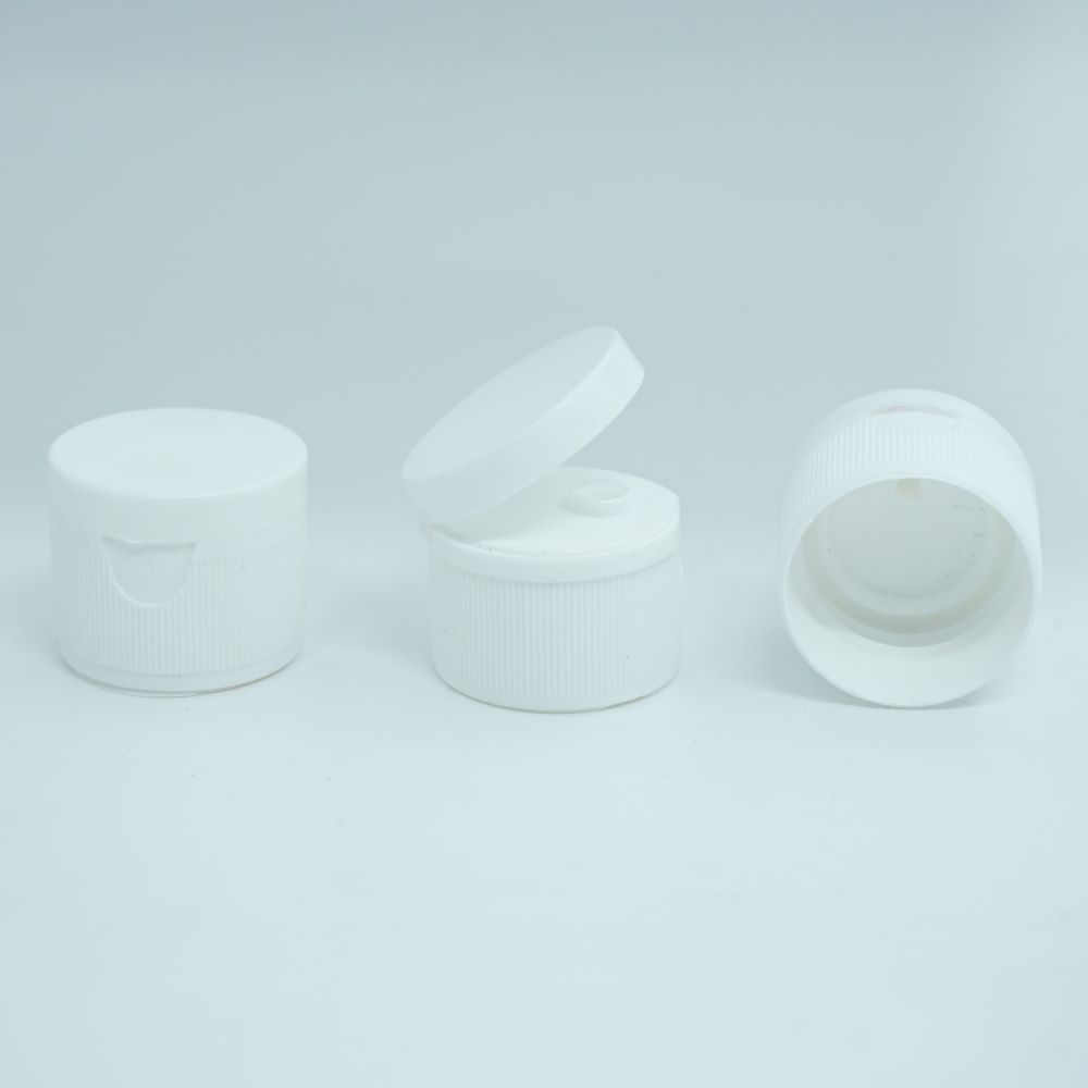 FPFK-20 * 20 ml Çevirmeli Beyaz Fliptop Plastik Kapak