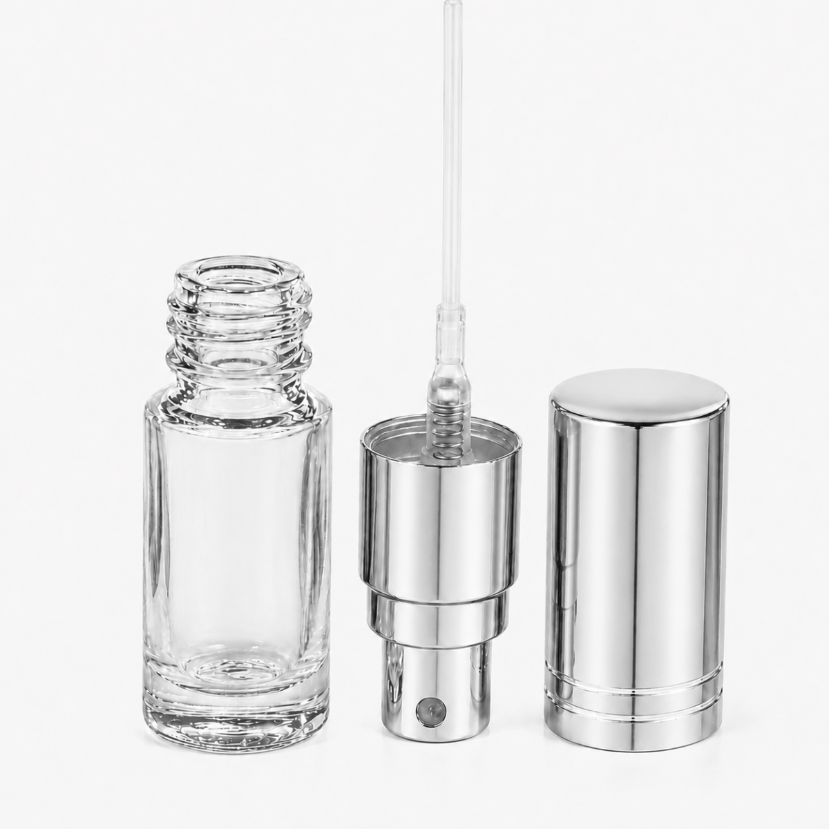 FRM-03 * 3 ML SPREY TESTER ŞİŞE, VİDALI, METAL VALF, METAL KAPAK