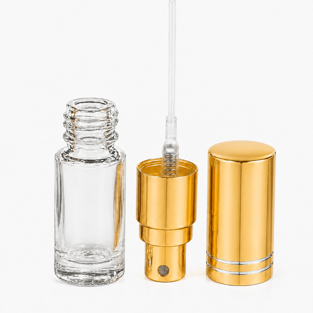 FRM-03 * 3 ML SPREY TESTER ŞİŞE, VİDALI, METAL VALF, METAL KAPAK