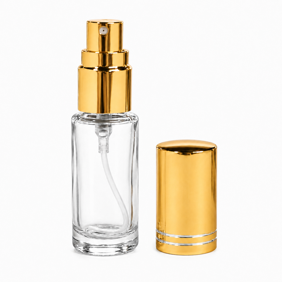 FRM-05 * 5 ML SPREY TESTER ŞİŞE, VİDALI, METAL VALF, METAL KAPAK