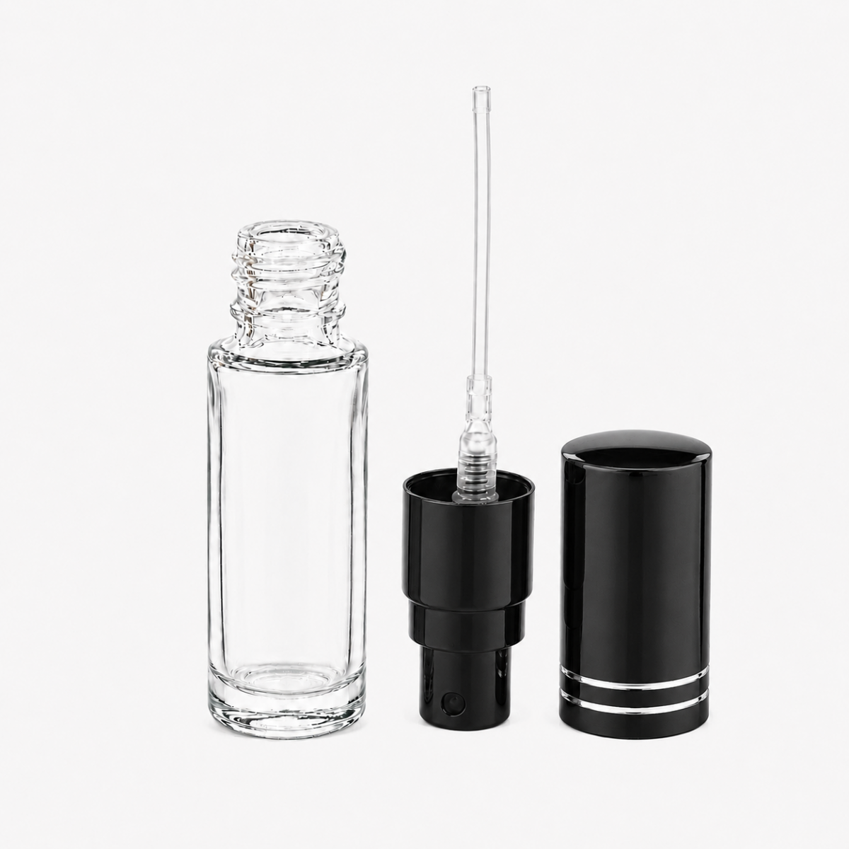 FRM-05 * 5 ML SPREY TESTER ŞİŞE, VİDALI, METAL VALF, METAL KAPAK