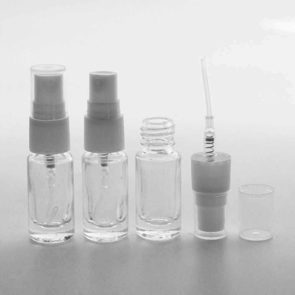 FRP-03 * 3 ML SPREY TESTER ŞİŞE, VİDALI, PLASTİK VALF, PLASTİK KAPAK