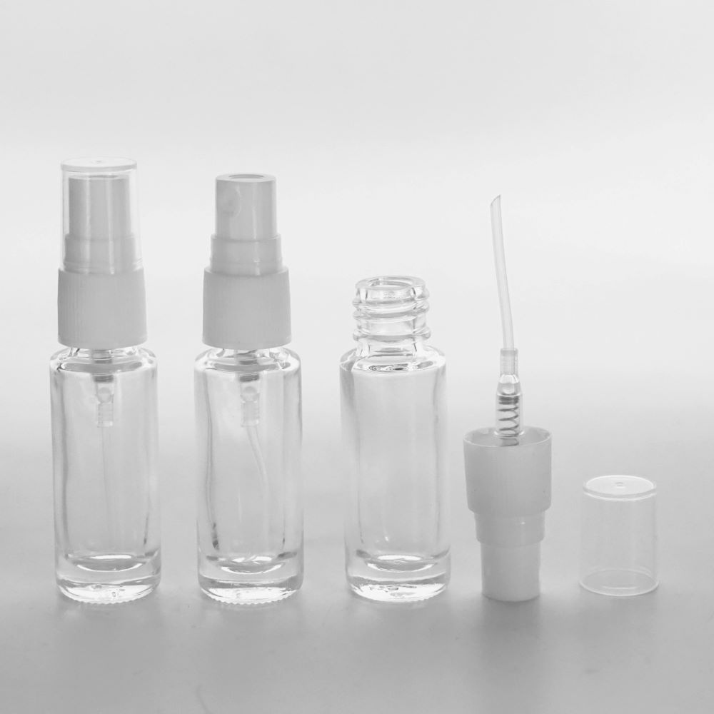 FRP-05 * 5 ML SPREY TESTER ŞİŞE, VİDALI, PLASTİK VALF, PLASTİK KAPAK