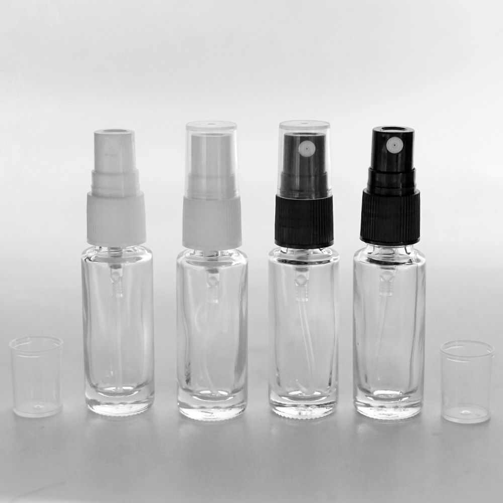 FRP-05 * 5 ML SPREY TESTER ŞİŞE, VİDALI, PLASTİK VALF, PLASTİK KAPAK