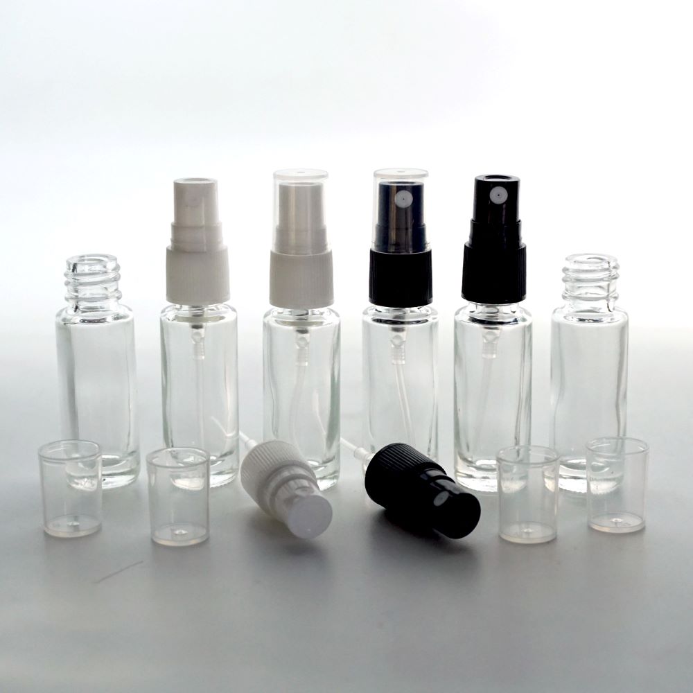 FRP-05 * 5 ML SPREY TESTER ŞİŞE, VİDALI, PLASTİK VALF, PLASTİK KAPAK