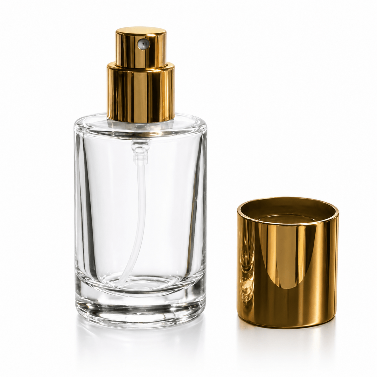 FSA-20 * 20 ml Şeffaf Silindir Parfüm Şişesi