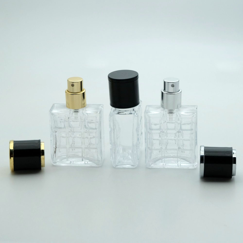FSA-25 *25 ml Kare Desenli Sıkma Ağızlı  Parfüm Şişe