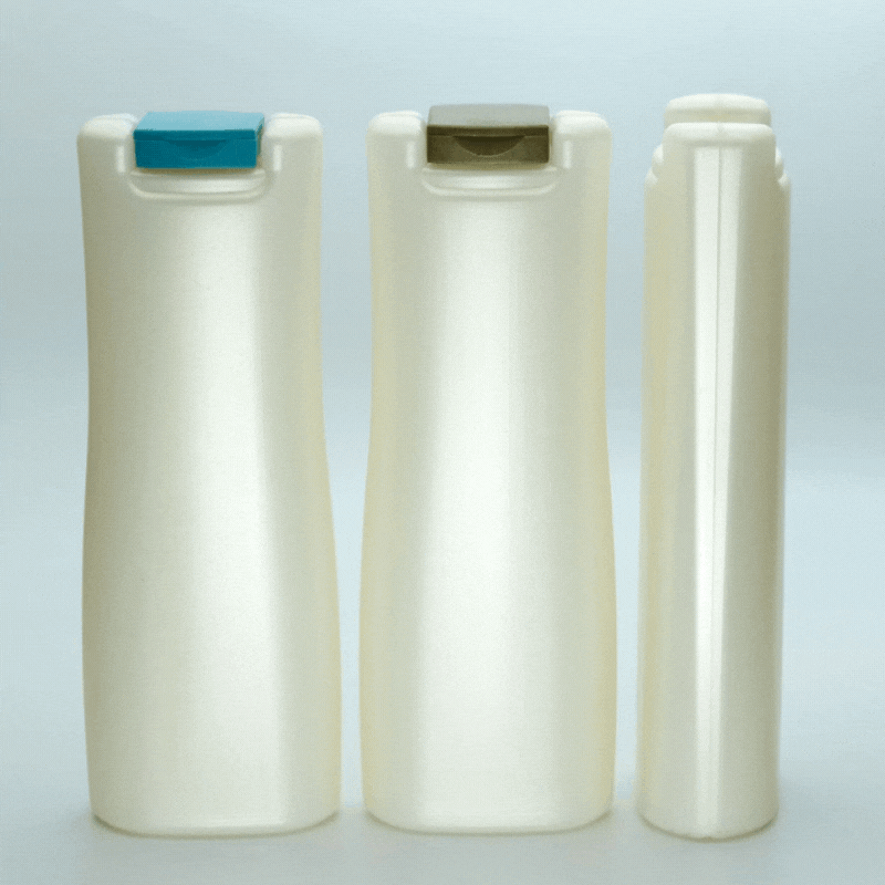 FSAMİ-250 * 250 ml Yeşil Kapaklı Uzun Beyaz Plastik Şampuan Kabı