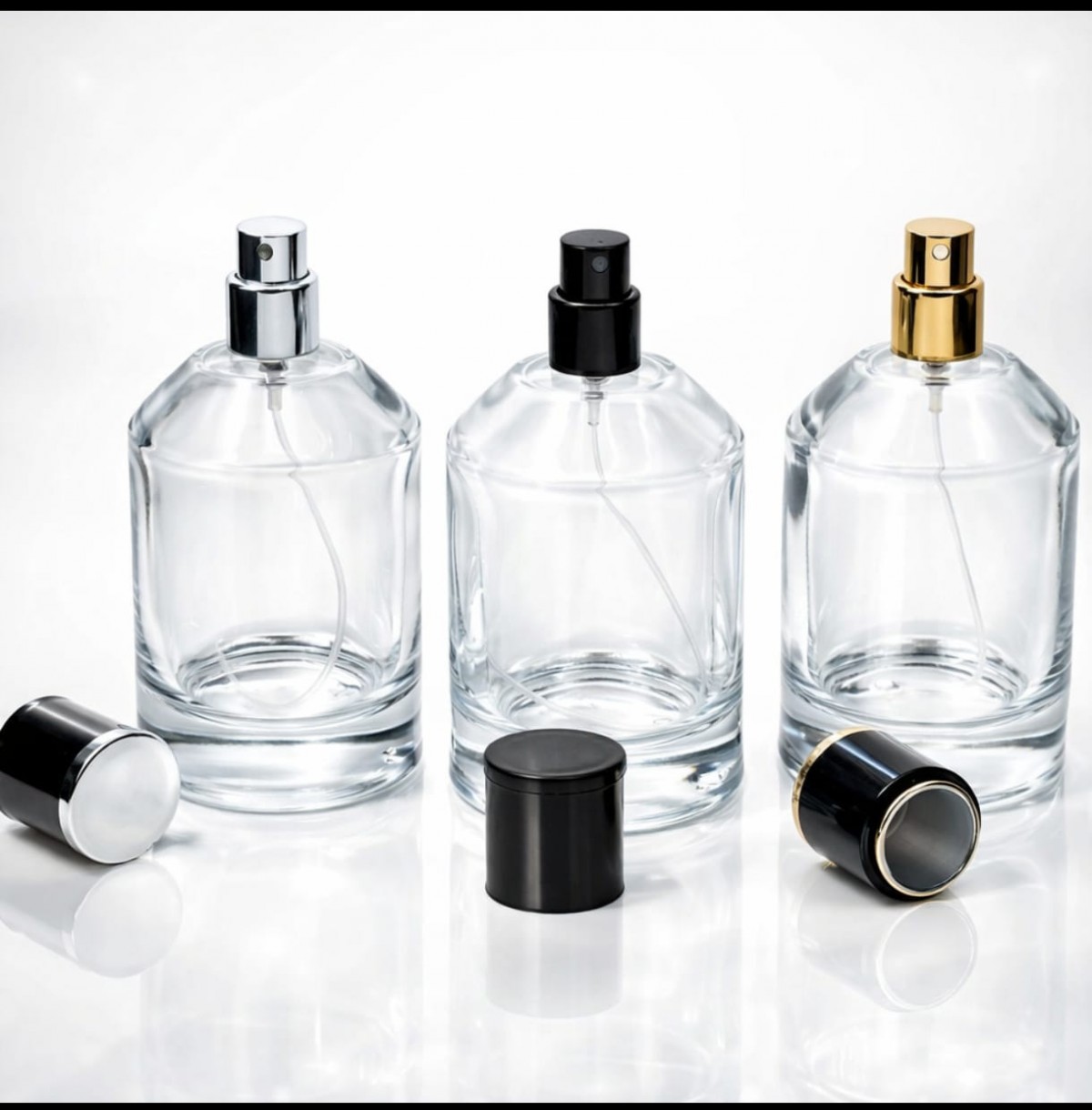 FSK-100 * 100 ml Kubbeli Silindir Parfüm Şişe