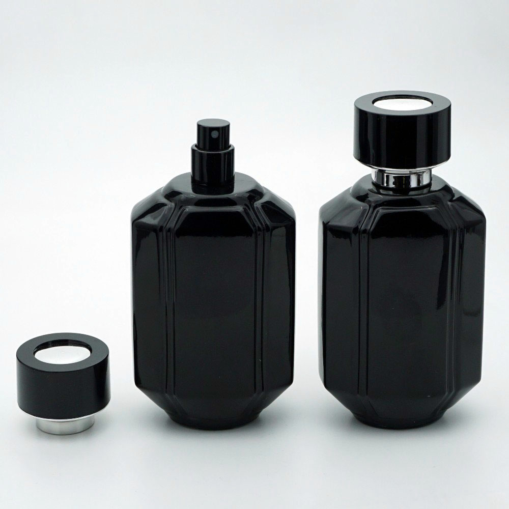 FTDK-100 * 100 ml Siyah Özel Kare Parfüm Şişesi