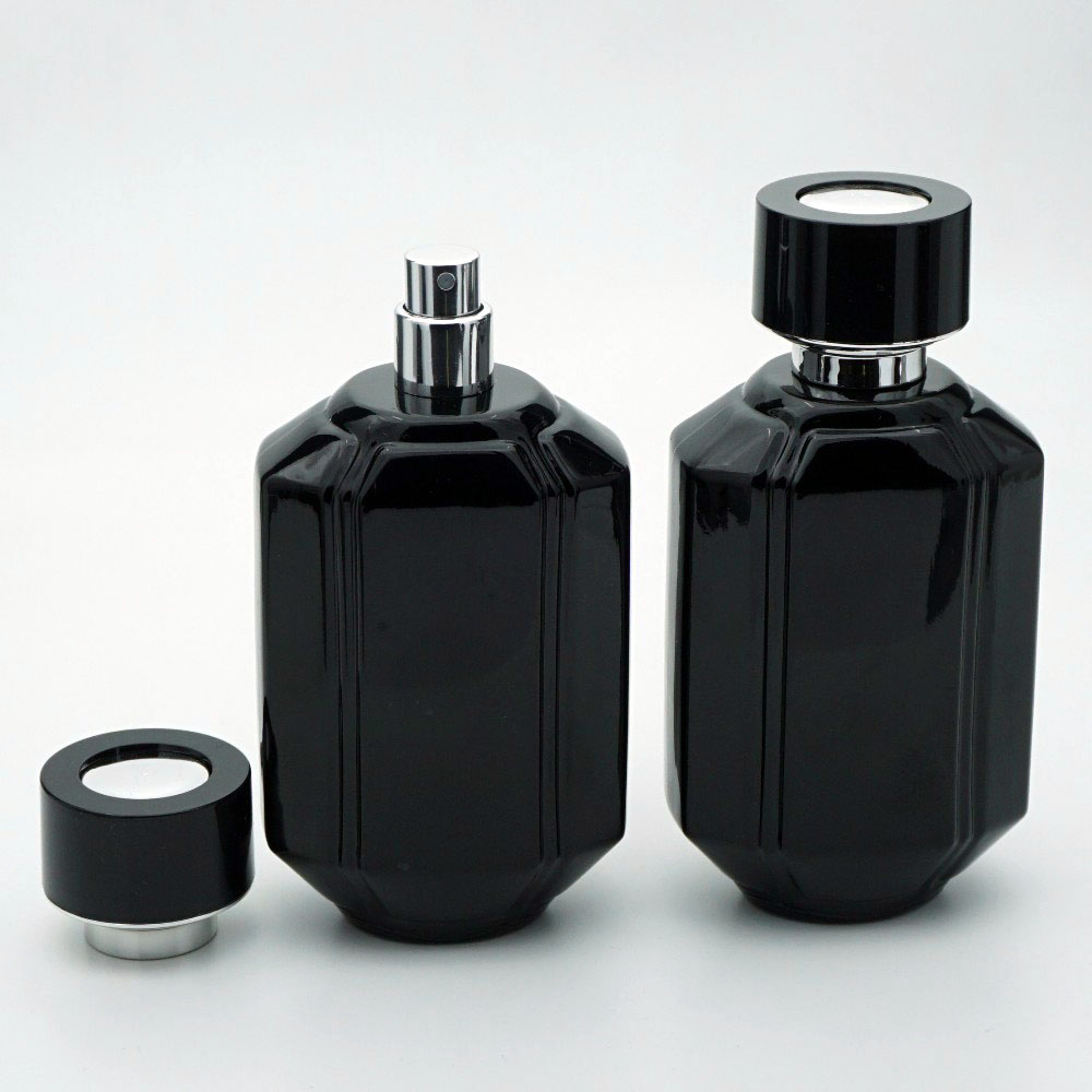 FTDK-100 * 100 ml Siyah Özel Kare Parfüm Şişesi