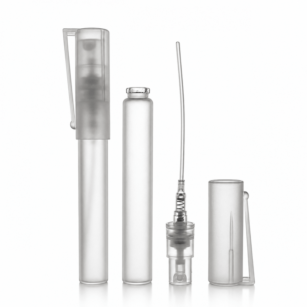 FTK-08 * 8 ml Buzlamalı Kalem Cam Şişe FTK-08 * 8 ml Buzlamalı Kalem Cam Şişe
