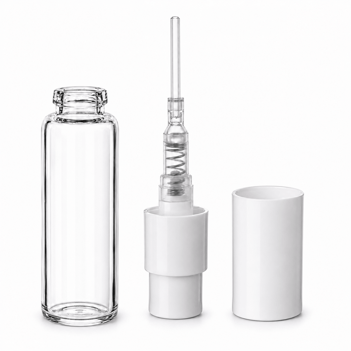 FTSK-03 * 3 Ml. Beyaz Plastik Kapaklı Spreyli Tester Cam Şişe
