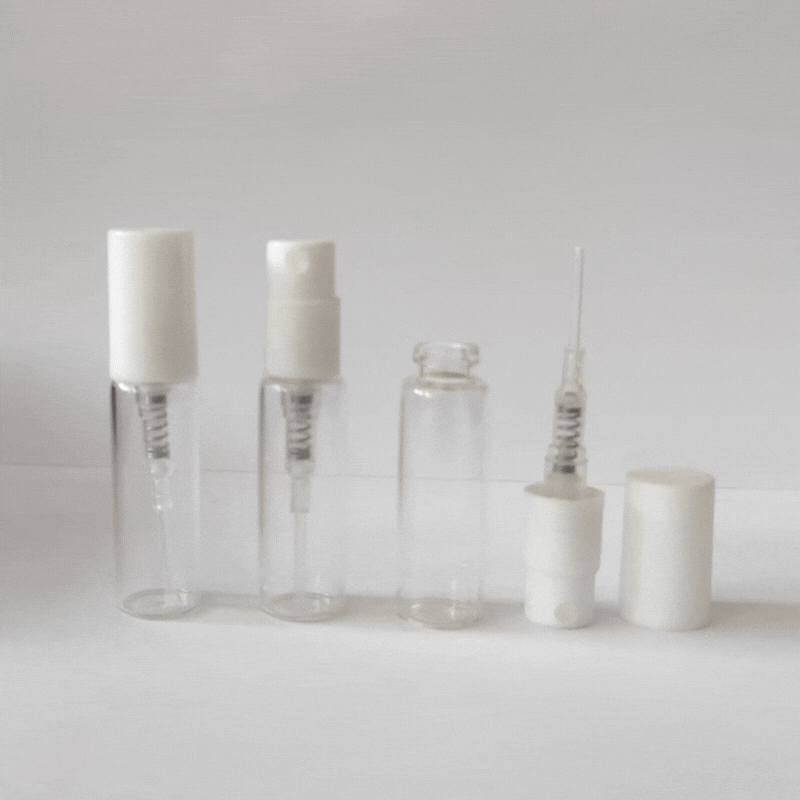 FTSK-03 * 3 Ml. Beyaz Plastik Kapaklı Spreyli Tester Cam Şişe FTSK-03 * 3 Ml. Beyaz Plastik Kapaklı Spreyli Tester Cam Şişe