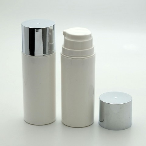 FAIR-75 * 75 ml Gümüş Kapaklı Plastik Airless Şişesi