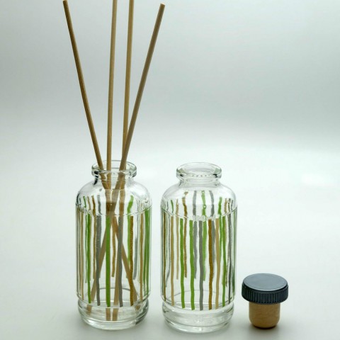 FBAM-100 * 100 ML Renkli Çizgili Silindir Bambu Oda Koku Şişesi