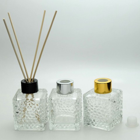 FBAM-90 * 90 ml Kare Noktalı Bambu Oda Koku Şişesi
