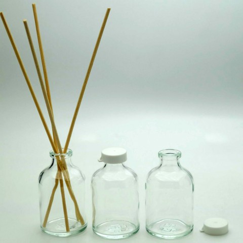 FBA-50 * 50 Ml Şeffaf Silindir Bambu Oda Koku Şişesi