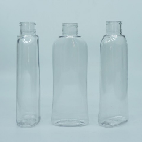 FBKS-150 * 150 ml Şeffaf Yassı Silindir Ambalaj, 24 mm/Ağız