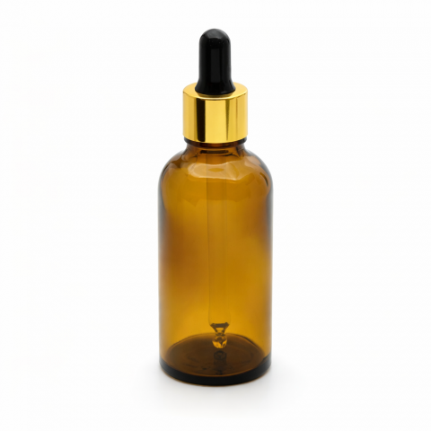 FD-50 * 50 ml Damlalıklı Kahverengi Medikal Şişe 18 MM