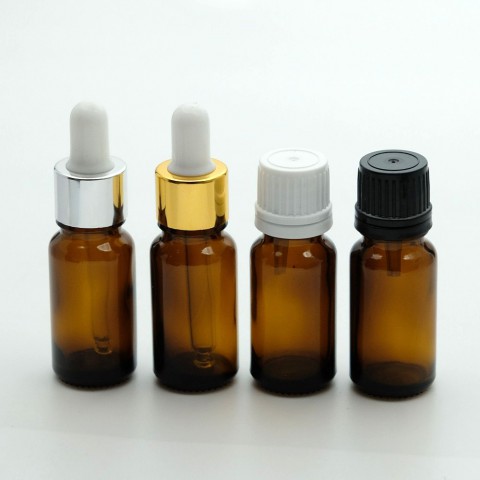 FDA-10 * 10 ml İçten Damlalıklı Kahverengi (Amber) Şişe