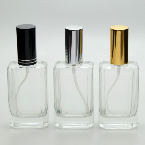 FDÇ-50 * 50 ml Şeffaf Çevirmeli Ağızlı Kesik Model Parfüm Şişesi