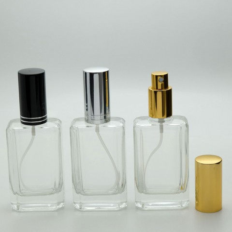FDÇ-50 * 50 ml Şeffaf Çevirmeli Ağızlı Kesik Model Parfüm Şişesi
