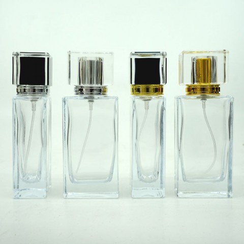 FDD-50*50 Ml. Şeffaf Dikdörtgen Model Parfüm Şişe