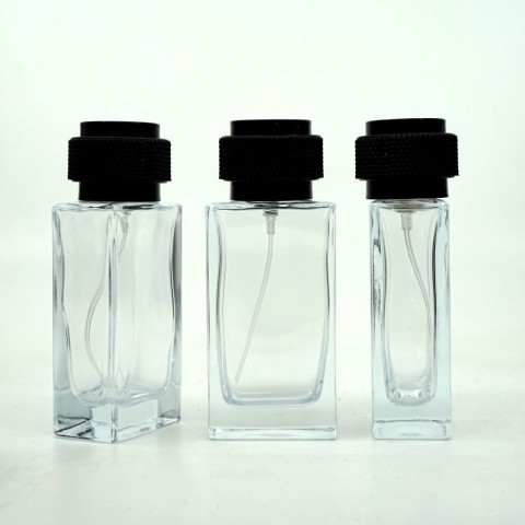 FDD-50*50 Ml. Şeffaf Dikdörtgen Model Parfüm Şişe