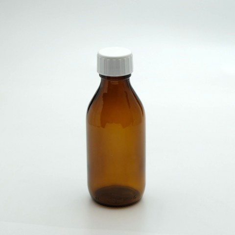 FDK-100 * 100 ml Amber Renkli Damlalıklı Medikal Şişe