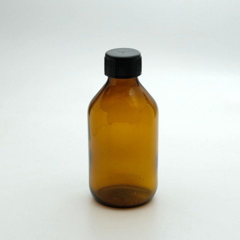 FDK-100 * 100 ml Amber Renkli Damlalıklı Medikal Şişe