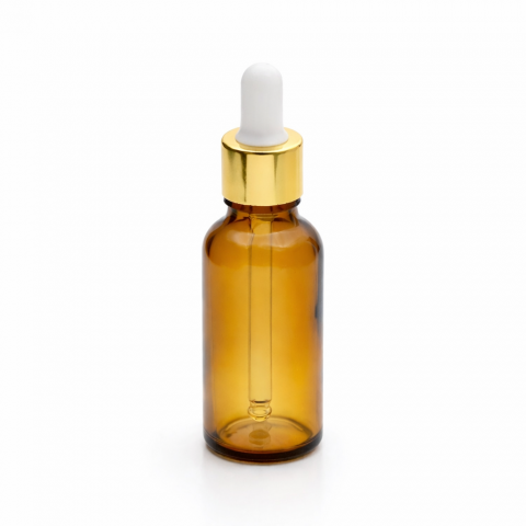 FDK-20 * 20 ml Damlalıklı Kahverengi (Amber) Medikal Şişe