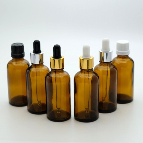 FDKA-50 * 50 ml Damlalıklı Kahverengi Medikal Şişe
