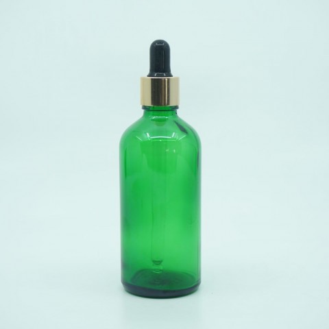FDKY-101 * 100 ML YEŞİL RENK SİLİNDİR DAMLALIKLI ŞİŞE, 18 AĞIZ