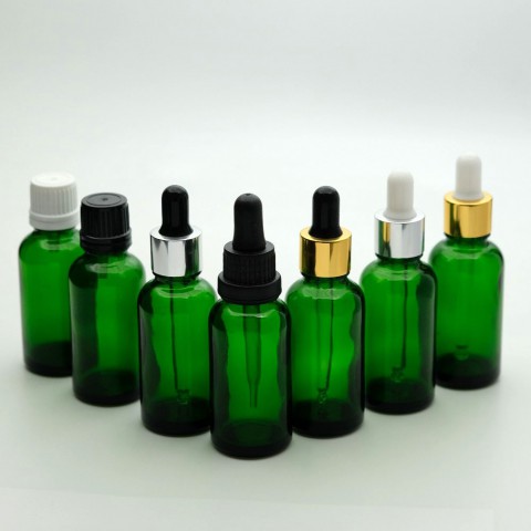 FDKY-101 * 100 ml Yeşil Renkli Damlalıklı Medikal Şişe