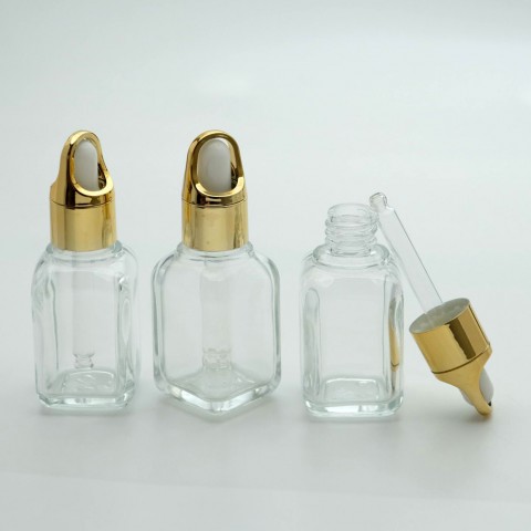 FDO-35 * 35 ml Gold Yüzüklü Özel Damlalıklı Şişe