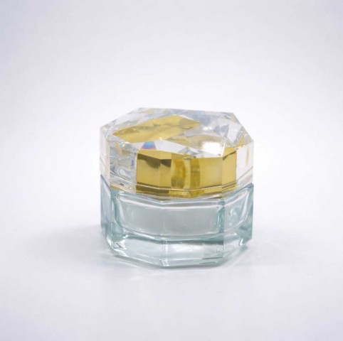 FKC-50 * 50 ML. CAM KREM KAVANOZU ÖZEL PLASTİK KAPAKLI